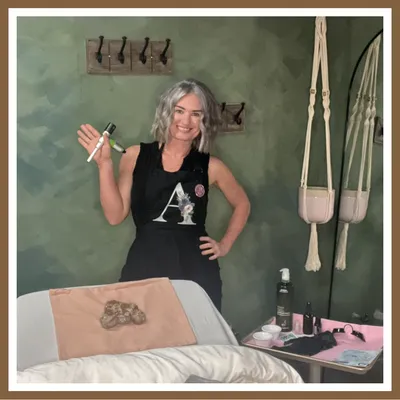 A relaxing facial treatment in progress